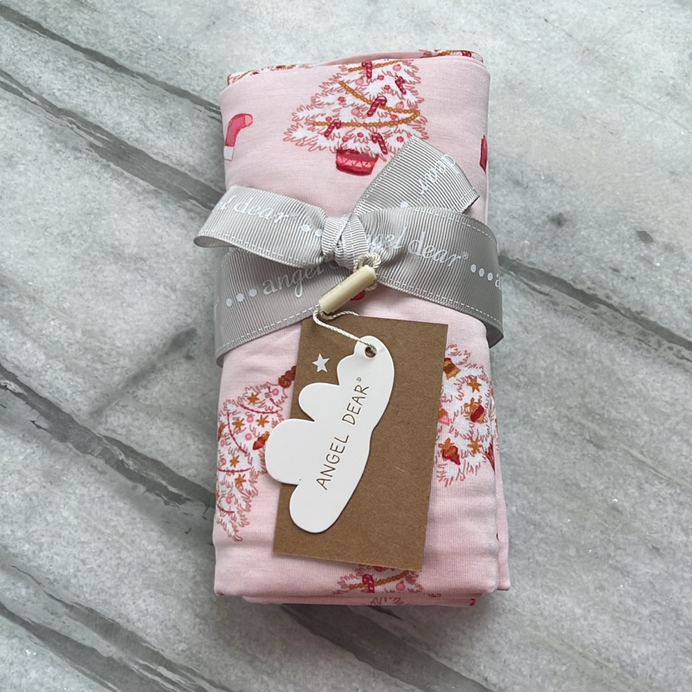 Angel Dear Vintage Christmas Pink Swaddle